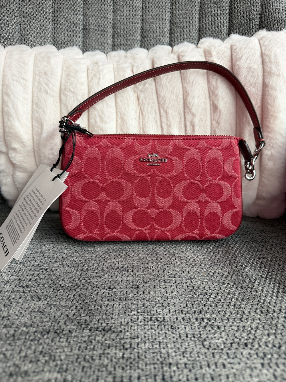 Coach Red Signature Nolita 19